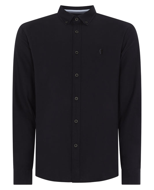 Remus Uomo Black Oxford Cotton Shirt