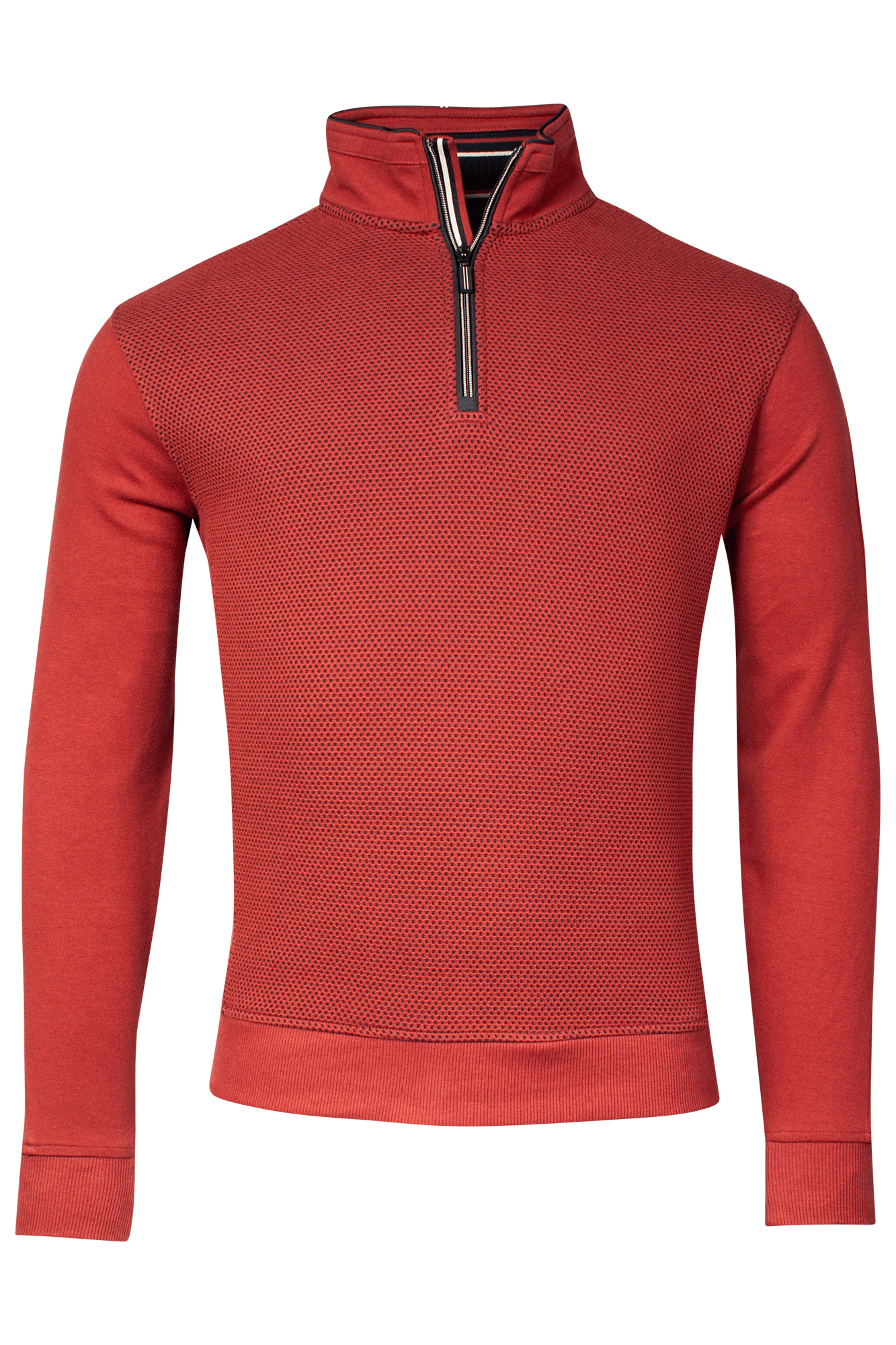 Baileys Brick Red Half Zip Jumper