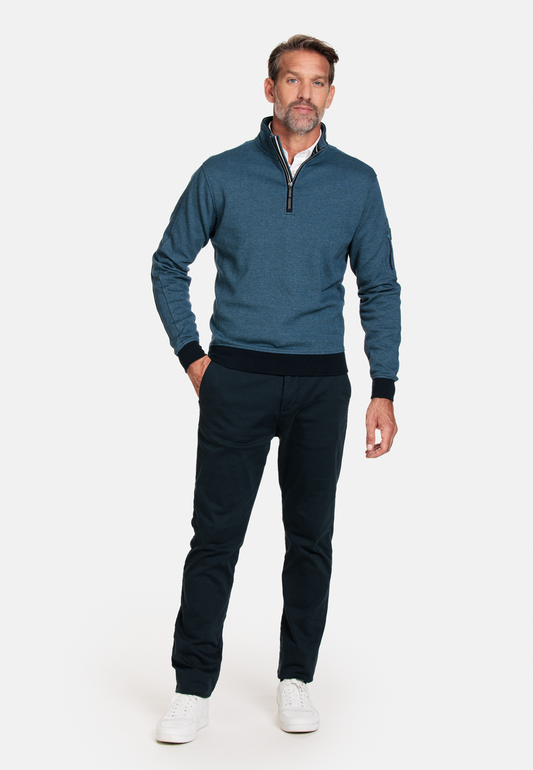 Baileys Blue Half Zip Jumper