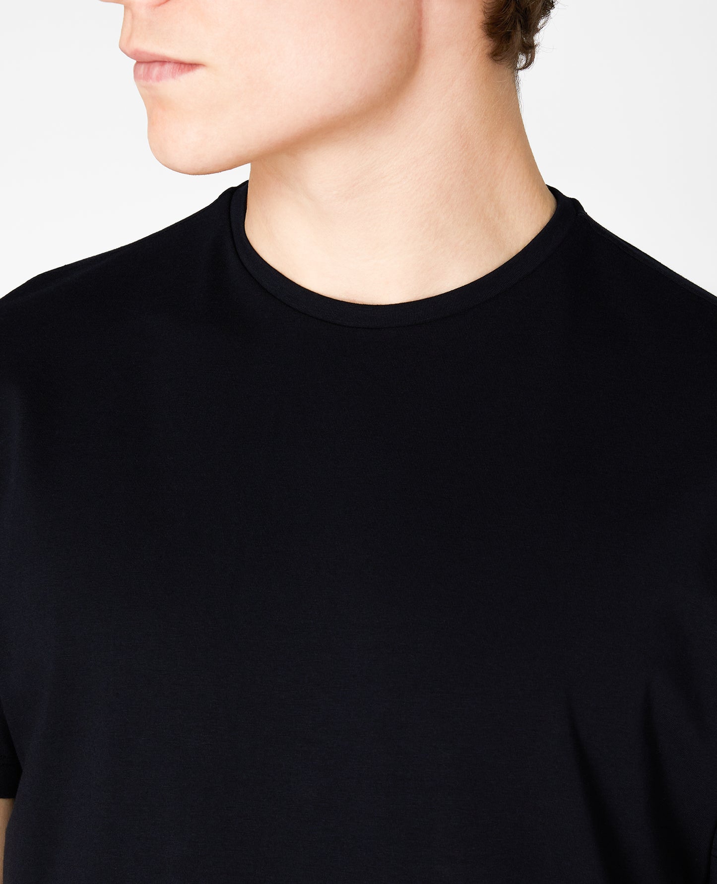 Remus Uomo Tapered Fit Black Cotton T-Shirt