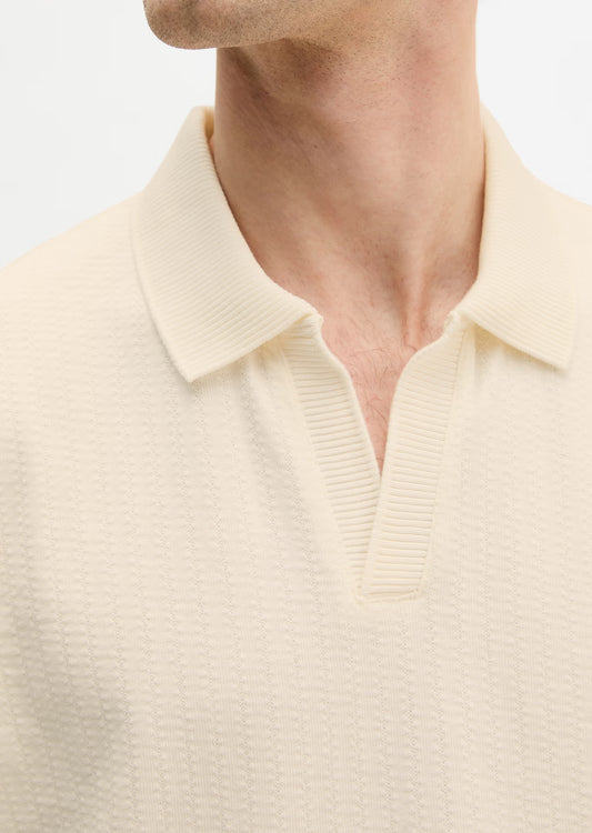 MARC O'POLO Structured REGULAR Open neck polo shirt