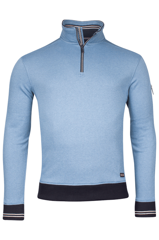 Baileys Light Blue Half Zip Jumper