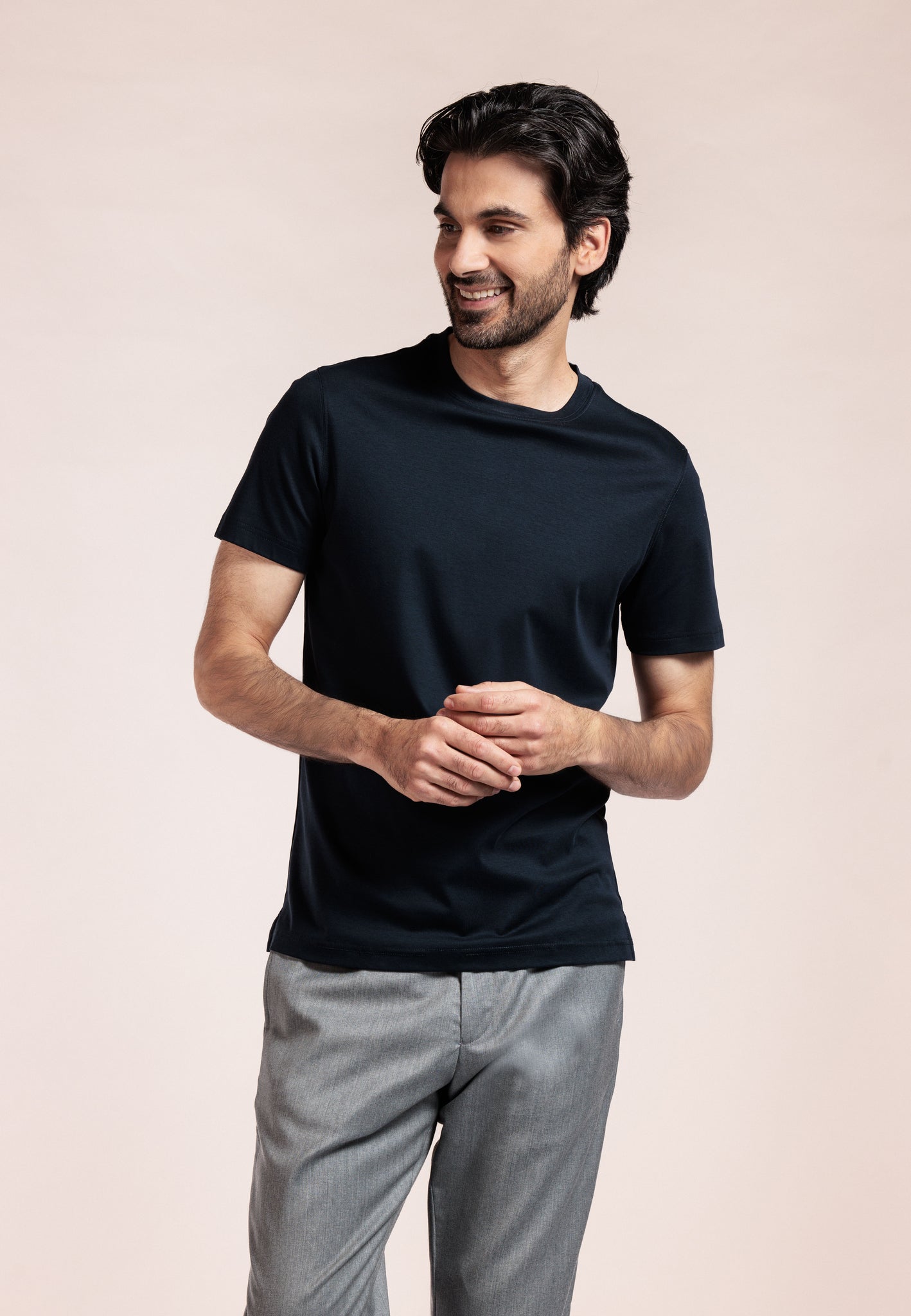 Thomas Maine Navy Round Neck T-Shirt