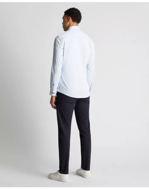 Remus Uomo Light Blue Long Sleeved Semi Formal Shirt