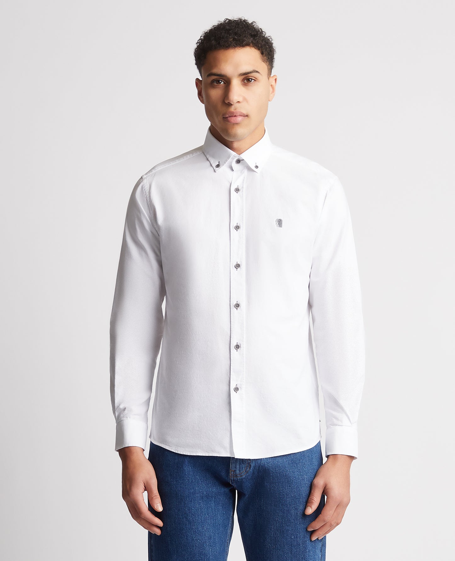 Remus Uomo White Long Sleeved Semi Formal Shirt