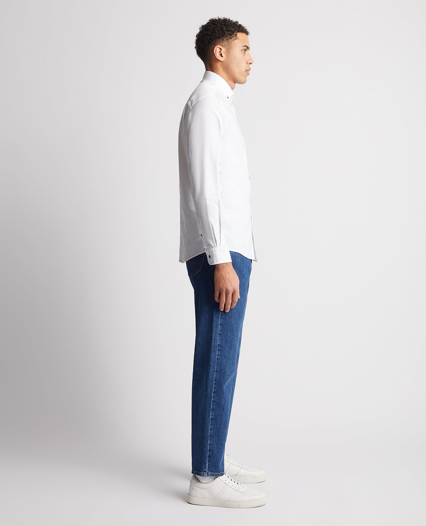 Remus Uomo White Long Sleeved Semi Formal Shirt