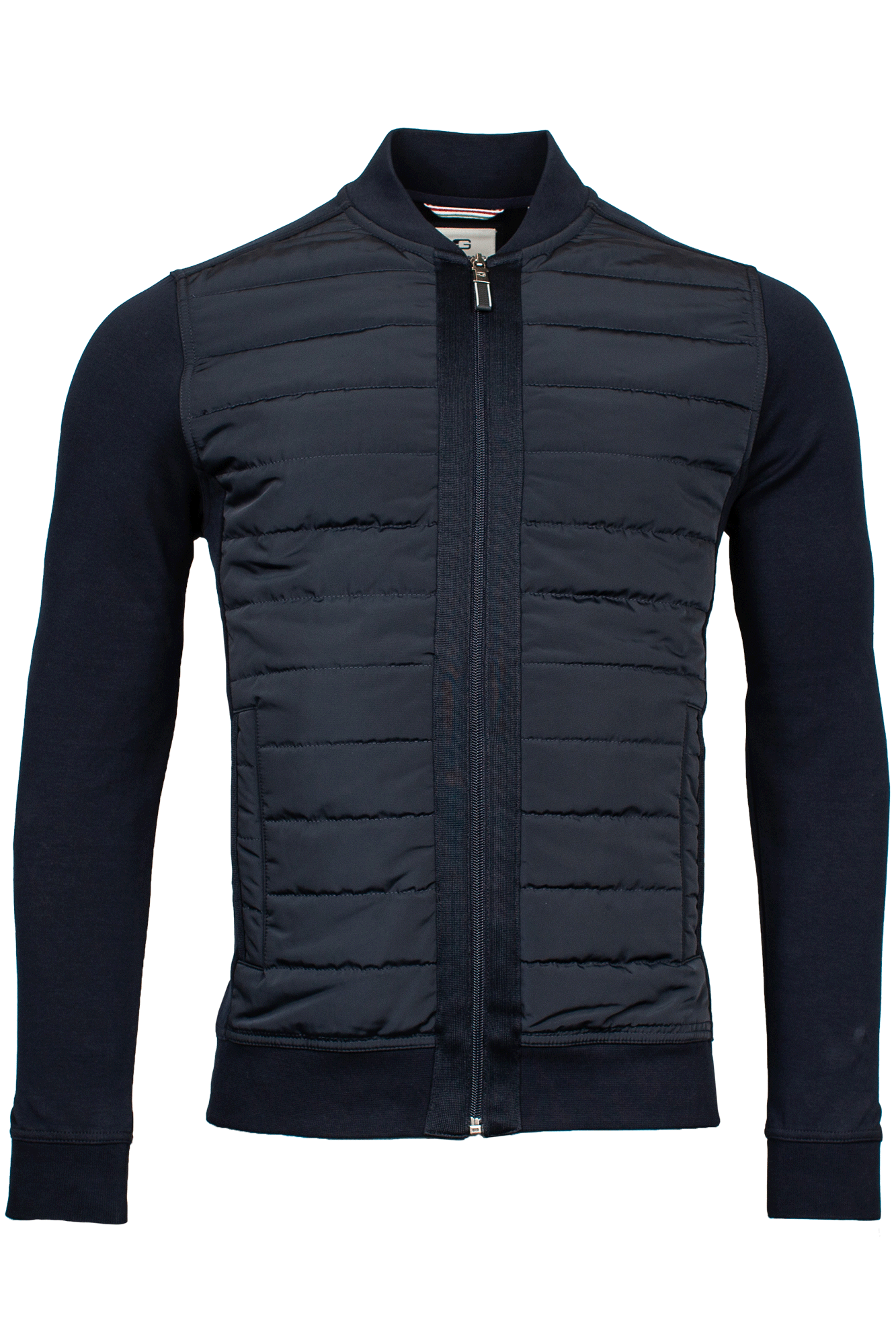 Baileys Dark Navy Zip-Up Padded Jumper