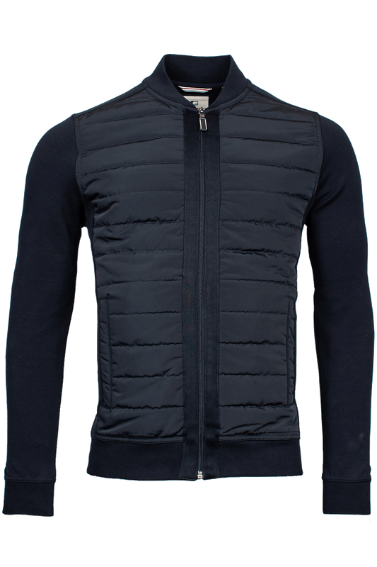 Baileys Dark Navy Zip-Up Padded Jumper