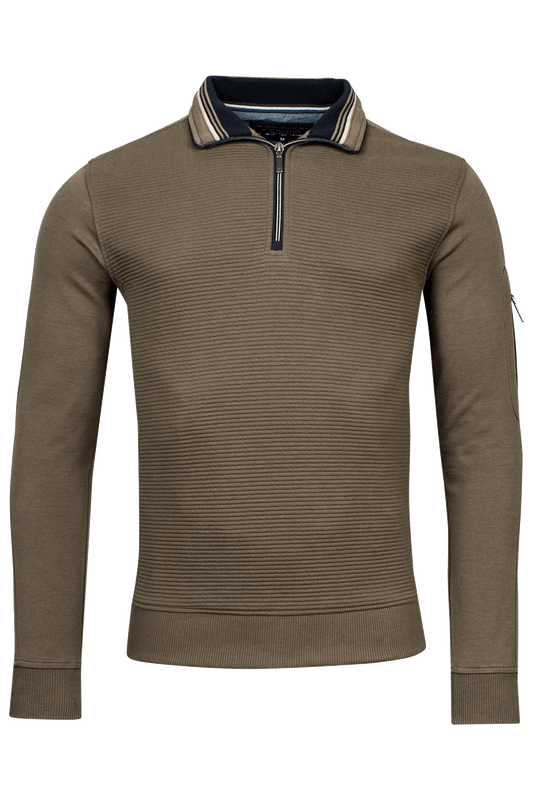 Baileys Khaki Half Zip Jumper