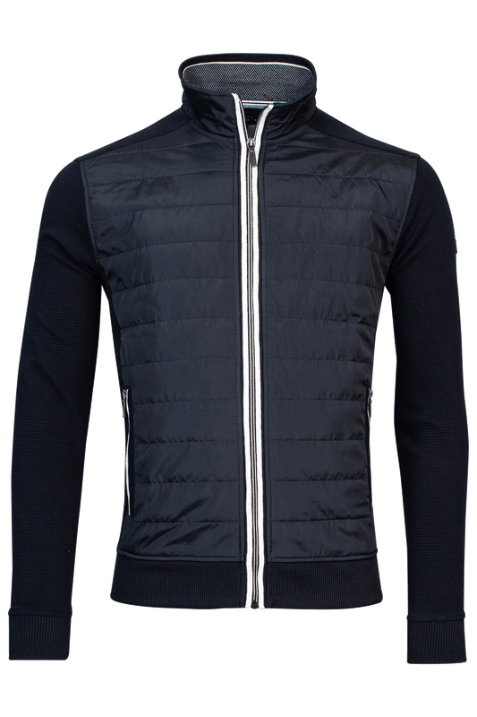 Baileys Navy Zip-Up Padded Jumper with Contrast Zip