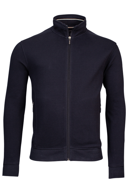 Baileys Navy Full Zip Knit Cardigan