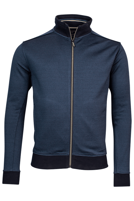 Baileys Dark Blue Full Zip Knit Cardigan