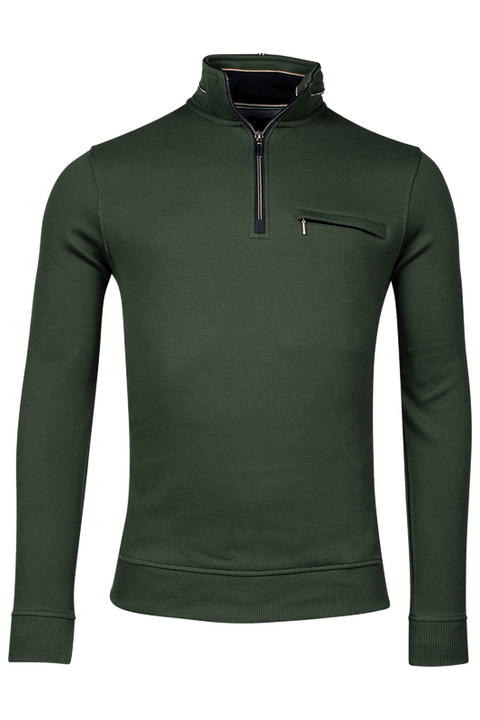 Dark Green Half Zip Jumper