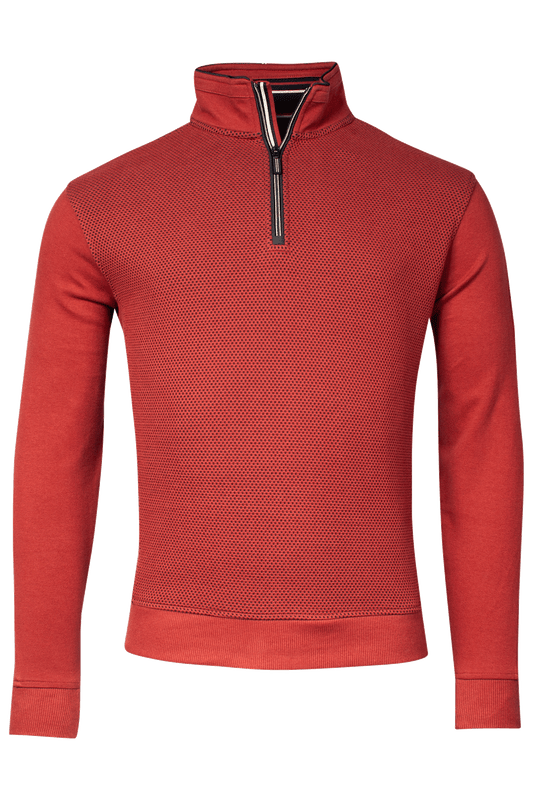 Baileys Stone Red Half Zip Jumper