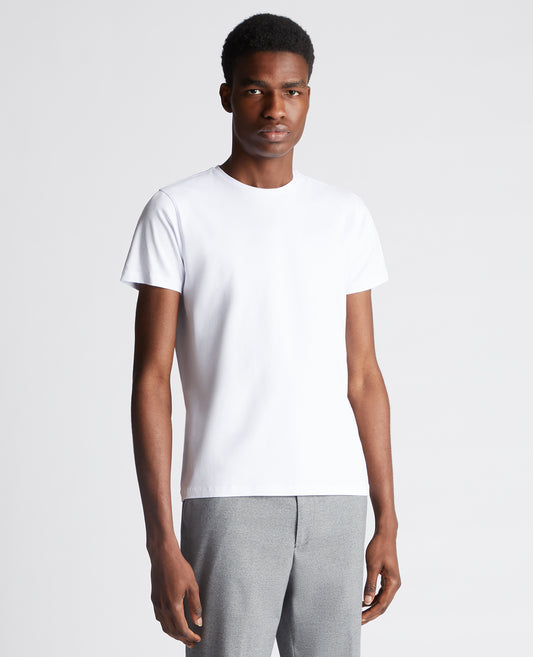 Remus Uomo Tapered Fit White Cotton T-Shirt