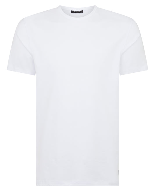 Remus Uomo Tapered Fit White Cotton T-Shirt