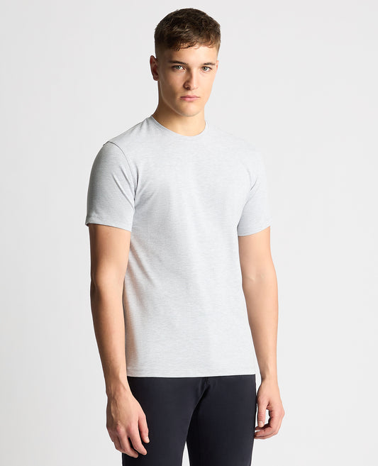 Remus Uomo Tapered Fit Grey Cotton T-Shirt