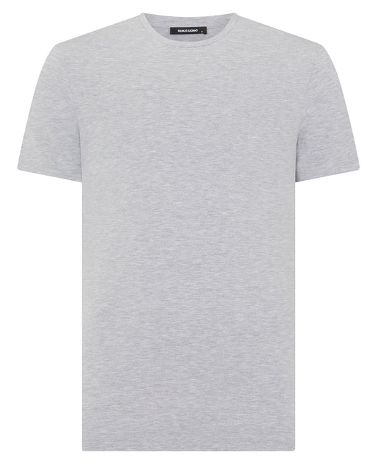 Remus Uomo Tapered Fit Grey Cotton T-Shirt