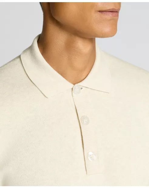 Remus Uomo Stone Cotton 3 Button Jumper