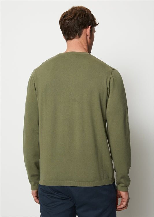 Marc O'Polo Olive Organic Cotton Round-Neck Jumper