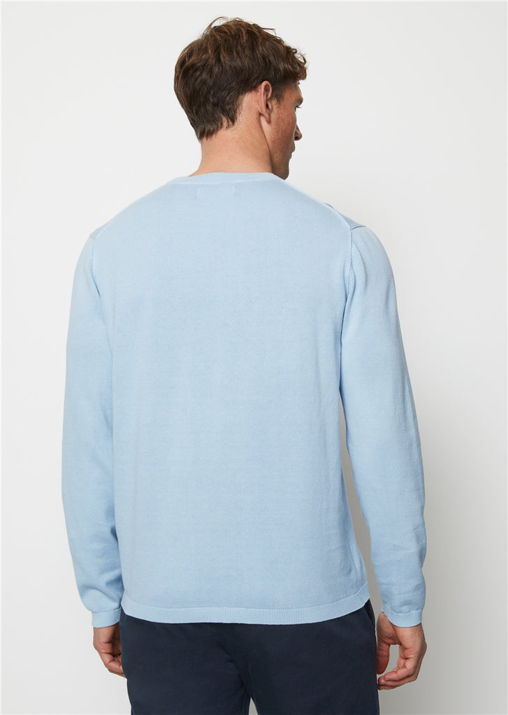 Marc O'Polo Blue Organic Cotton Round-Neck Jumper