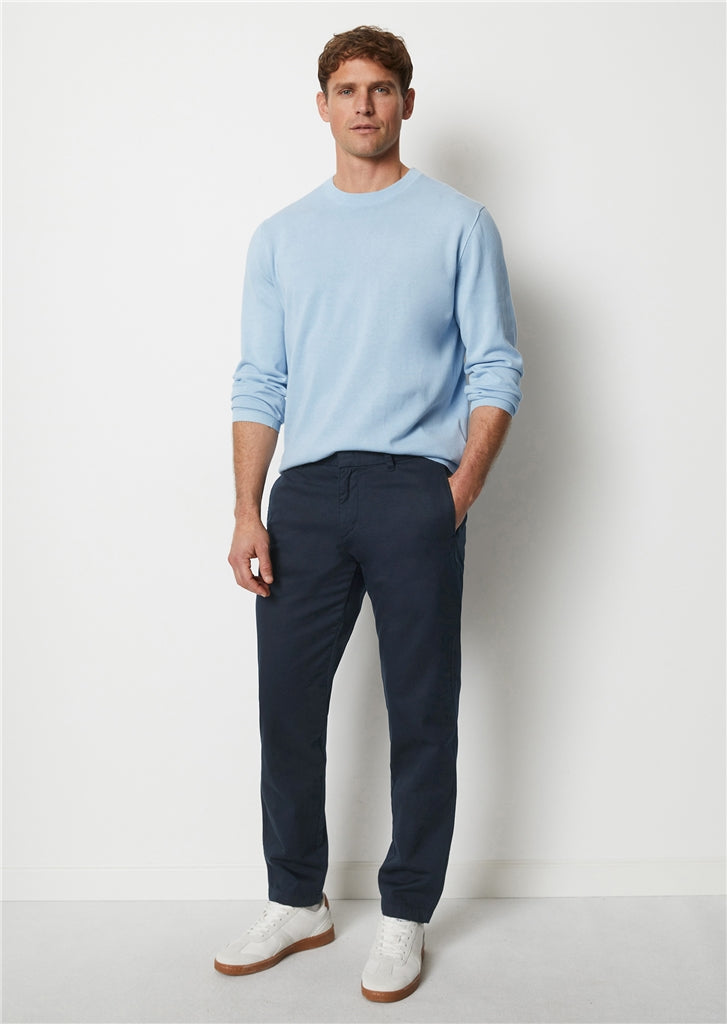 Marc O'Polo Blue Organic Cotton Round-Neck Jumper