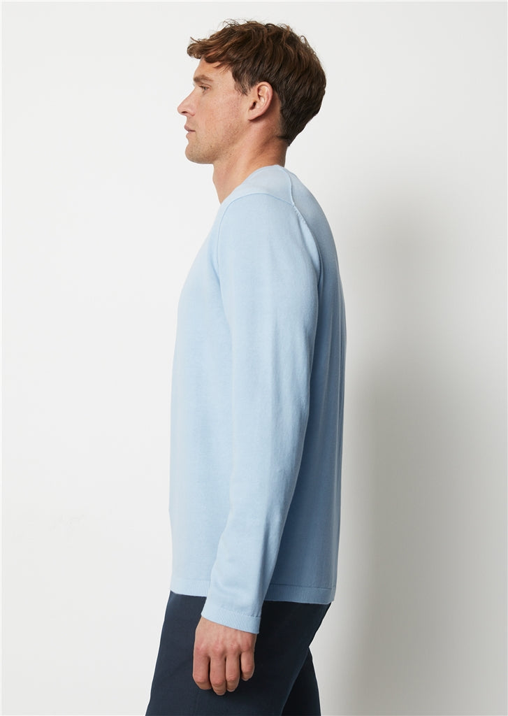 Marc O'Polo Blue Organic Cotton Round-Neck Jumper