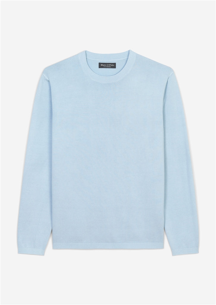 Marc O'Polo Blue Organic Cotton Round-Neck Jumper