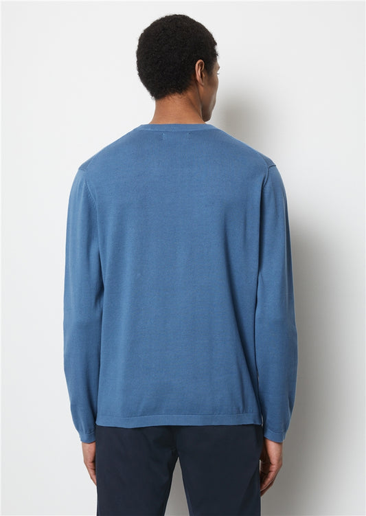 Marc O'Polo Dark Blue Organic Cotton Round-Neck Jumper