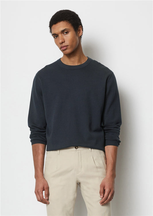 Marc O'Polo Navy Organic Cotton Round-Neck Jumper