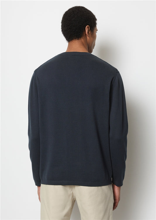 Marc O'Polo Navy Organic Cotton Round-Neck Jumper