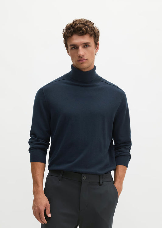 Marc O'Polo Navy Merino Roll-Neck Knit