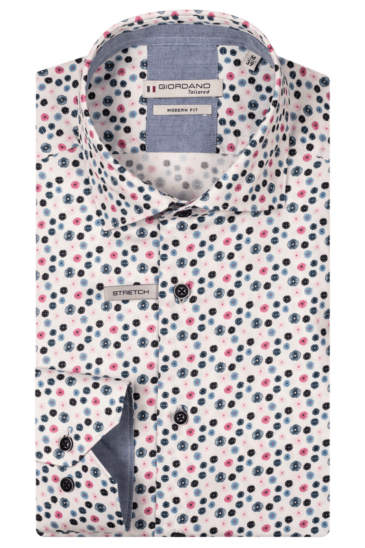 Giordano Red Subtle Floral Pattern Shirt