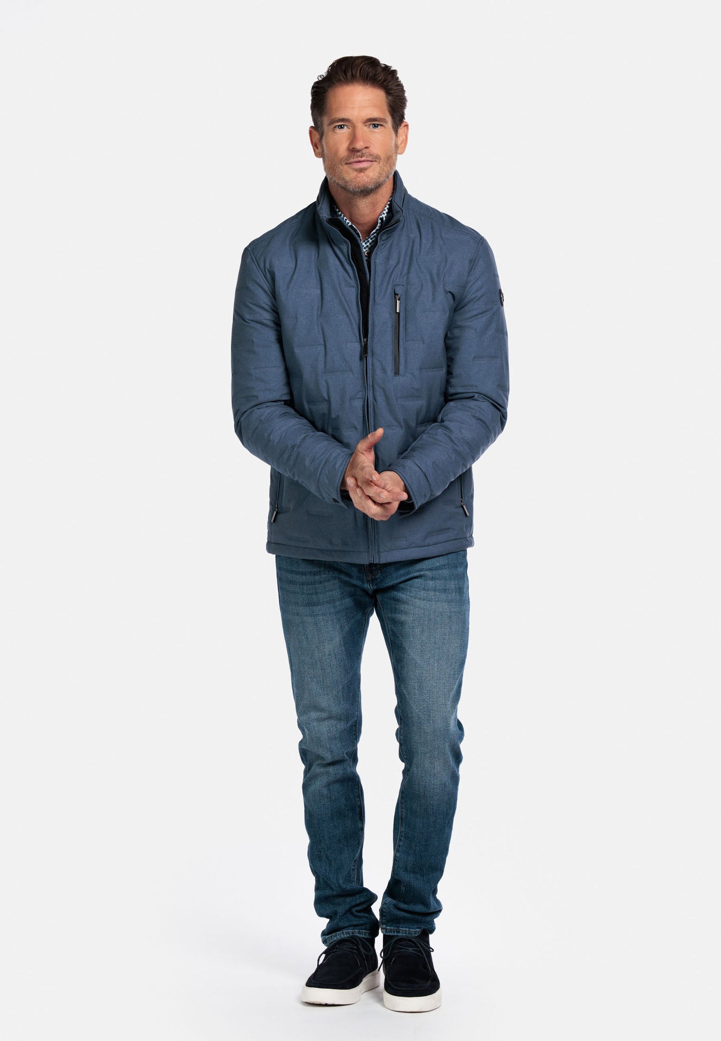 Modern Blue Casual Jacket