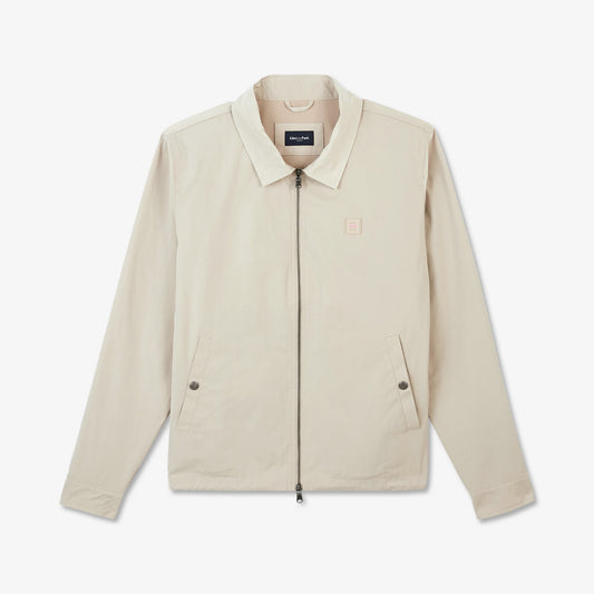 Eden Park Water-Resistant Beige Cotton Zip Jacket