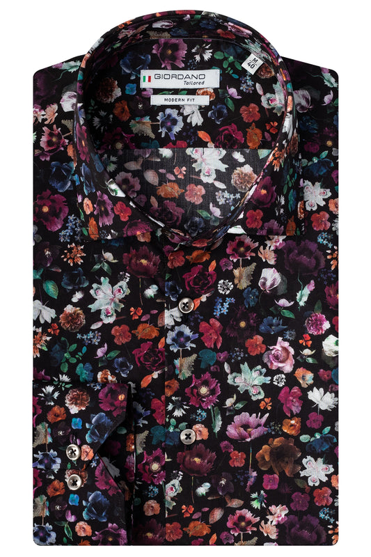 Giordano Liberty Dark Floral Luxury Cotton Shirt