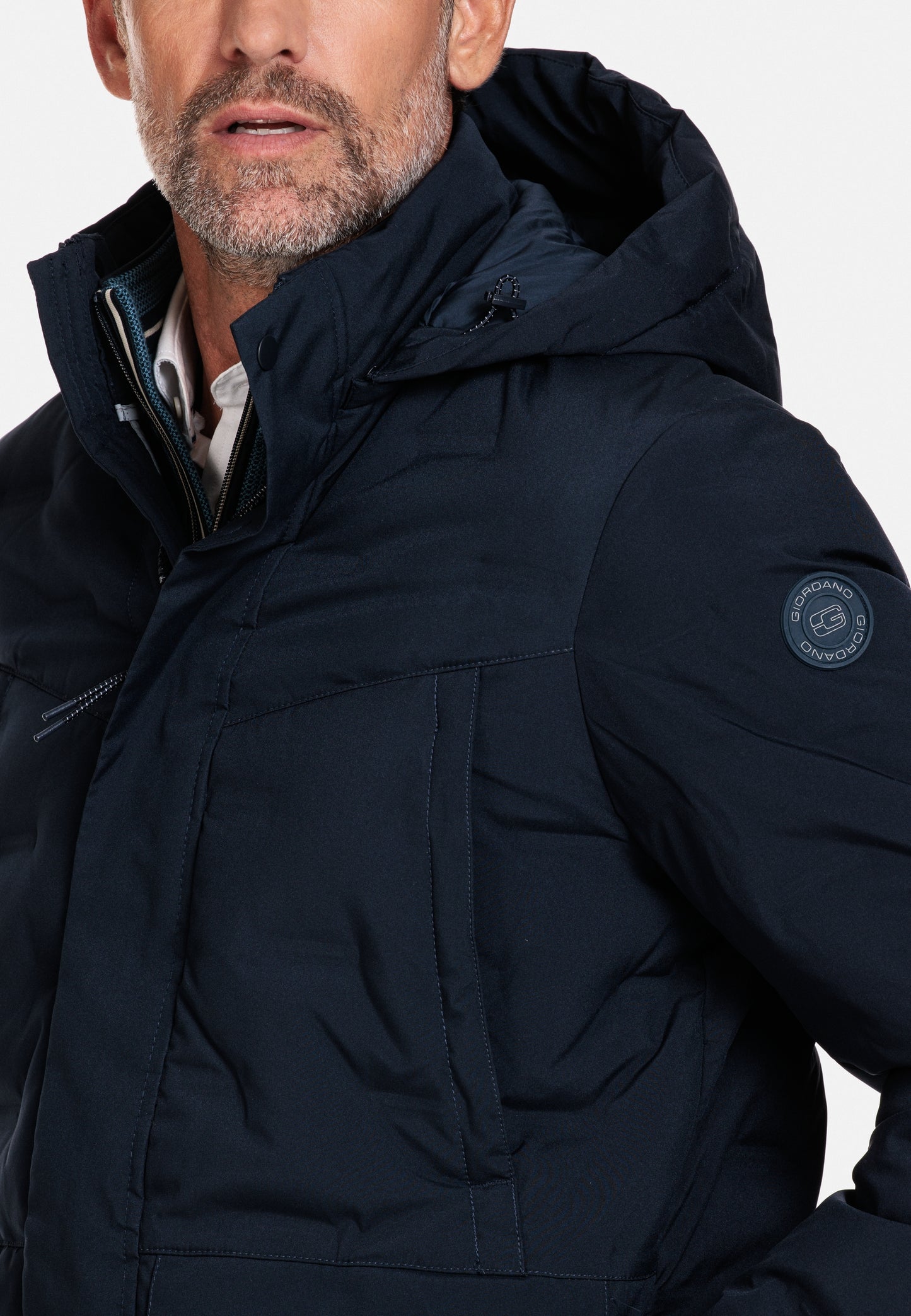 Giordano Navy Down Filled Parka