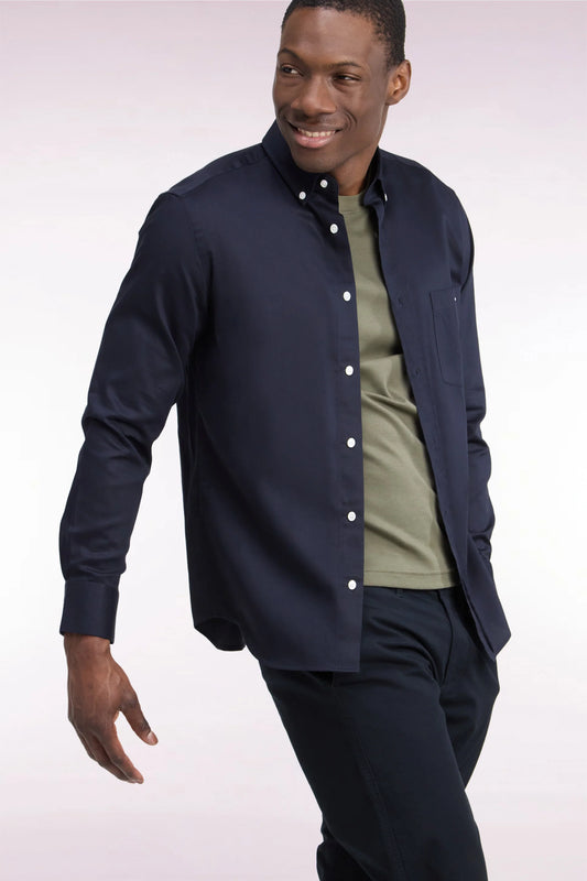 Eden Park Pique Develo Shirt - Navy