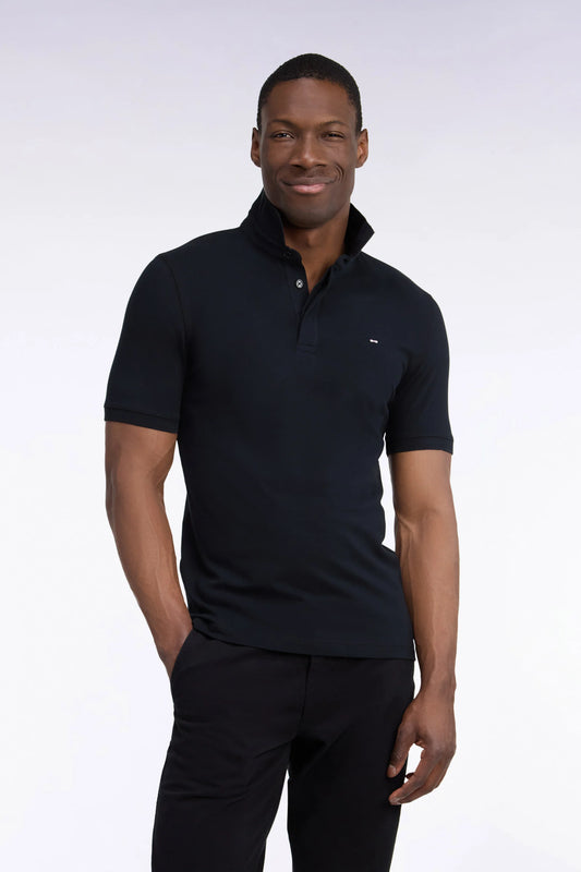 Eden Park Classic Black Cotton Poloshirt
