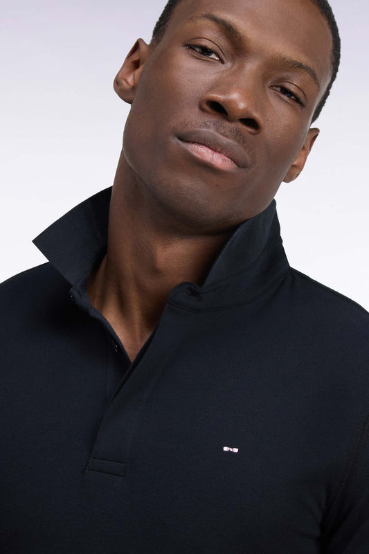 Eden Park Classic Black Cotton Poloshirt