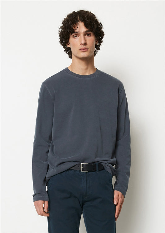 Marc O'Polo Navy Heavy Cotton Long Sleeve Tee