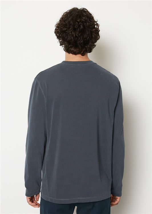 Marc O'Polo Navy Heavy Cotton Long Sleeve Tee