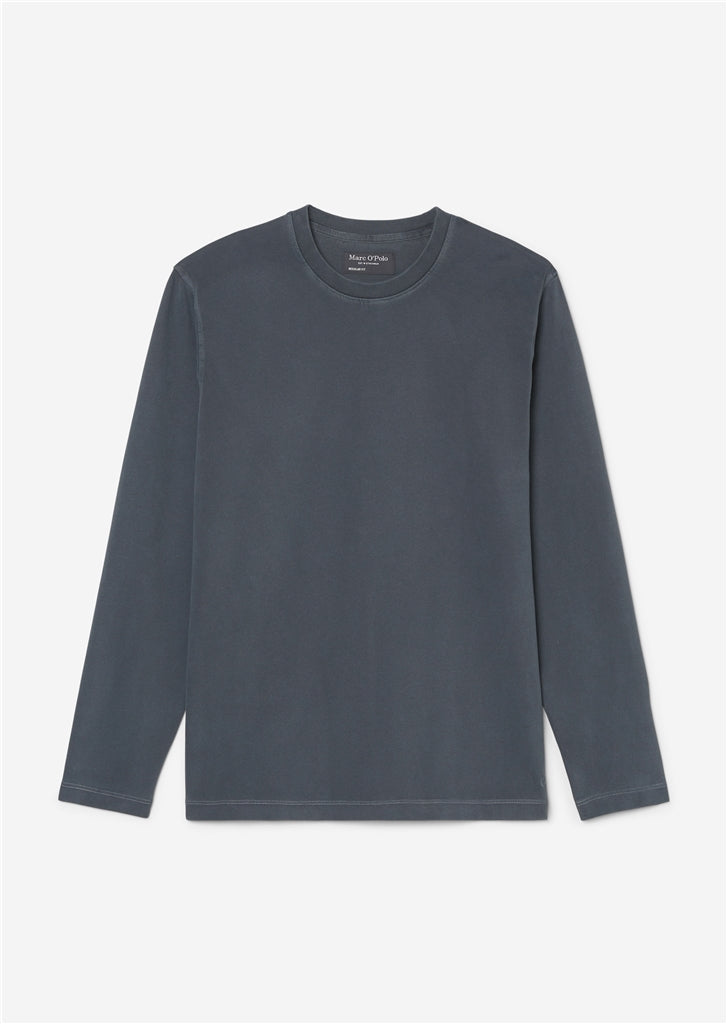 Marc O'Polo Navy Heavy Cotton Long Sleeve Tee