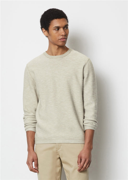 Marc O'Polo White Organic Cotton and Linen Jumper