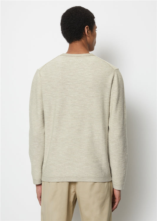 Marc O'Polo White Organic Cotton and Linen Jumper