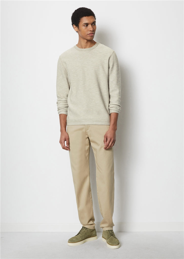 Marc O'Polo White Organic Cotton and Linen Jumper