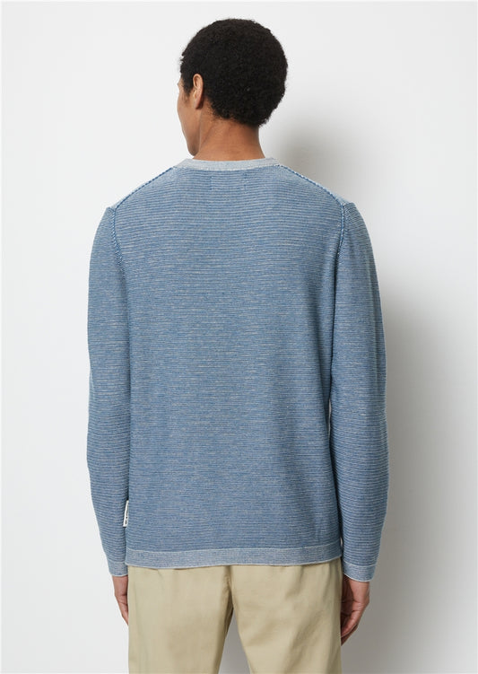 Marc O'Polo Blue Organic Cotton and Linen Jumper