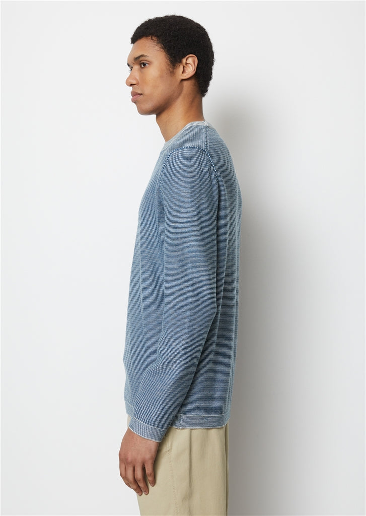 Marc O'Polo Blue Organic Cotton and Linen Jumper