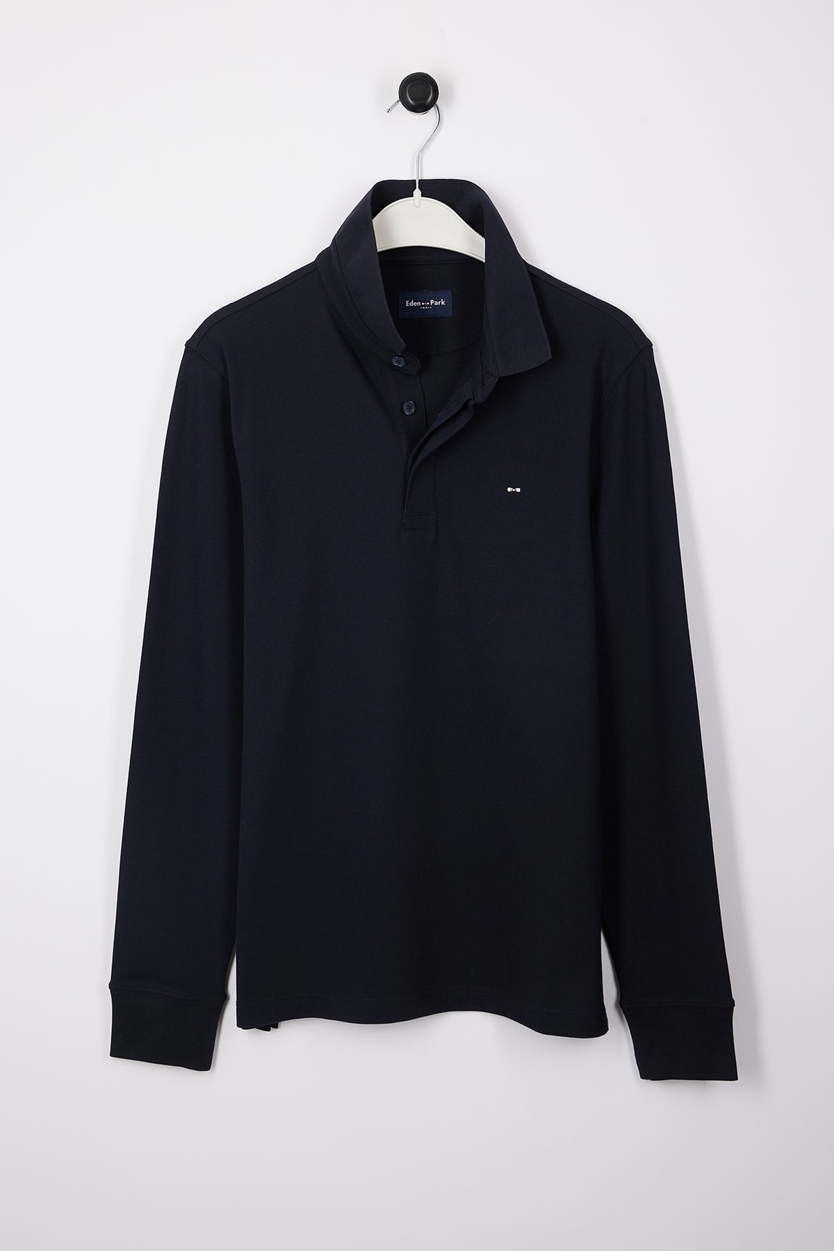 Eden Park Plan de Jeu Long Sleeve Polo - Navy - photo 1
