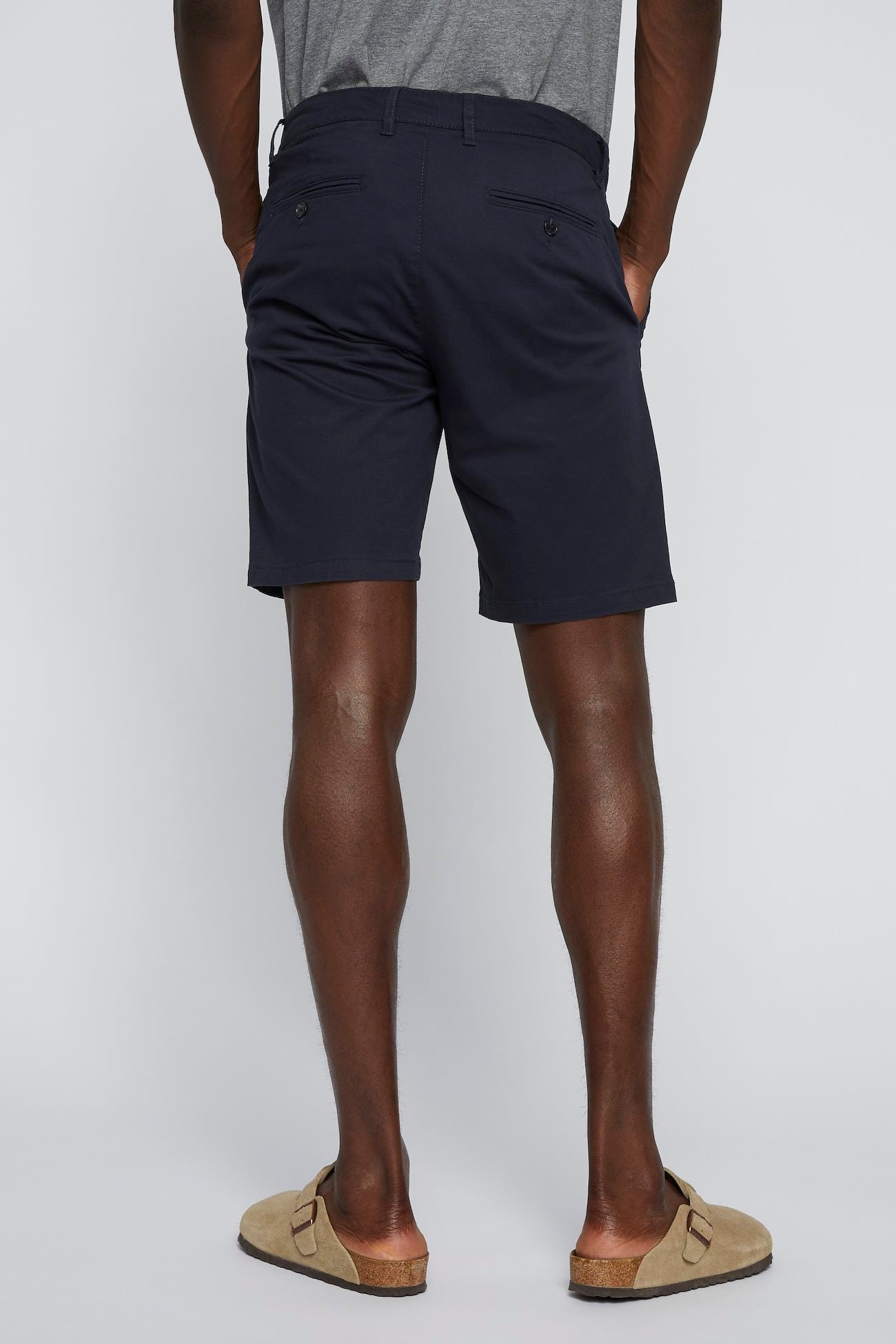 Matinique Dark Navy Cotton Shorts